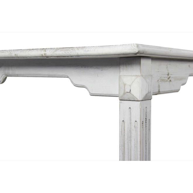 Table Bois Cerusé Blanc 180x90.5x81.5cm