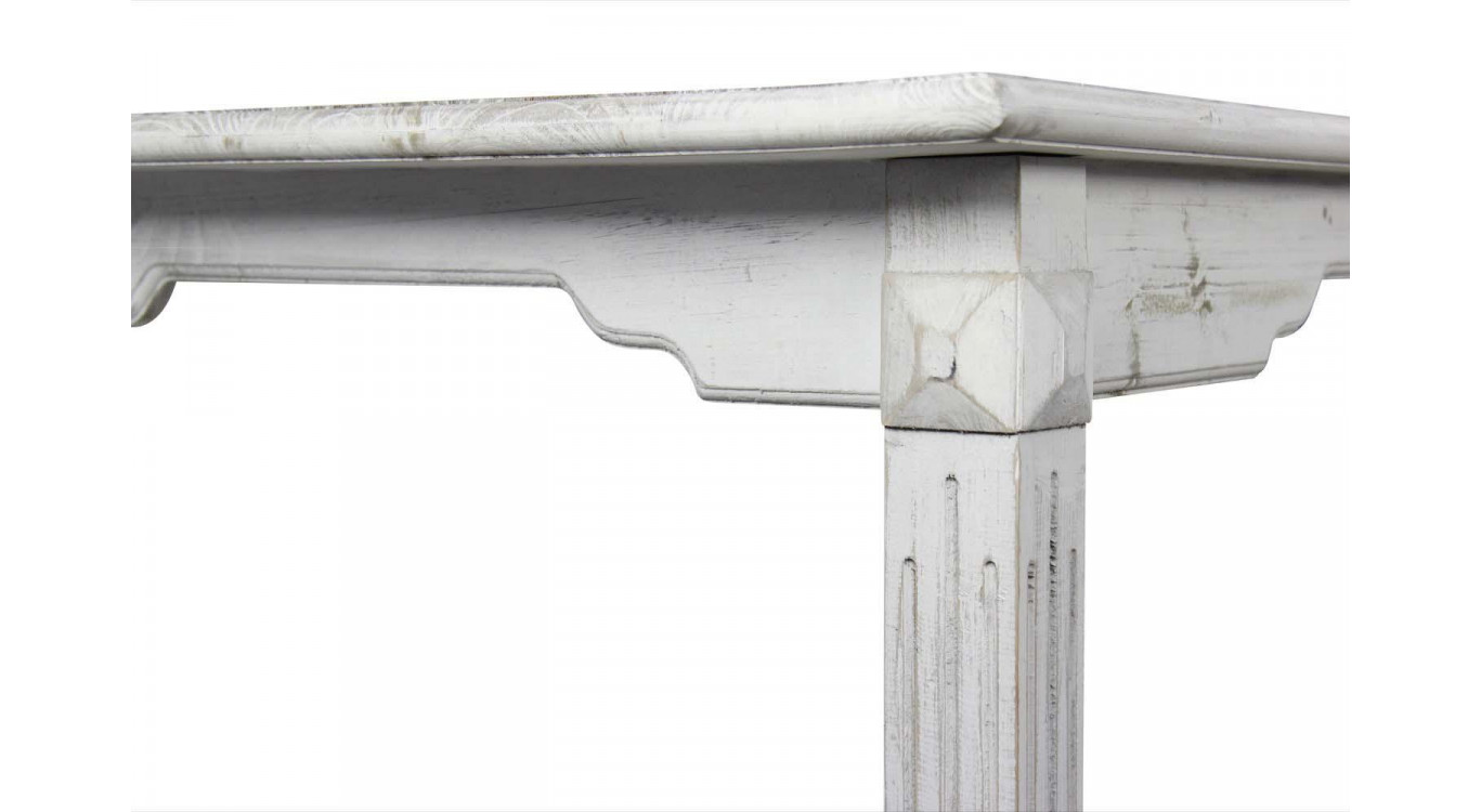Holztisch Cerusé Weiß 180x90.5x81.5cm