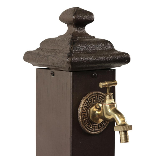 Gartenbrunnen Metall Braun 18.5x18.5x85.5cm
