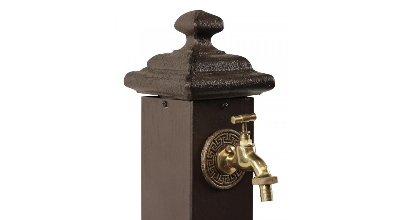 Fontaine de Jardin Métal Marron 18.5x18.5x85.5cm