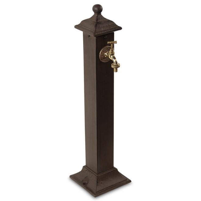 Gartenbrunnen Metall Braun 17.5x17.5x71cm