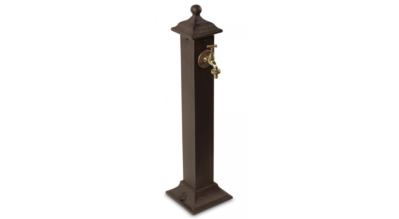Gartenbrunnen Metall Braun 17.5x17.5x71cm