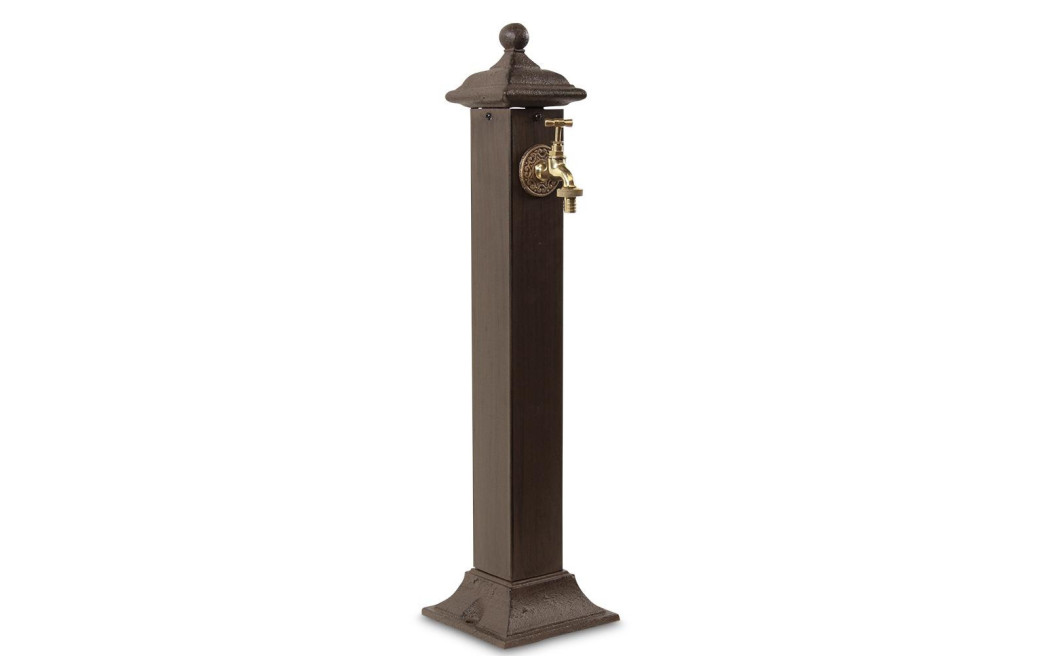 Gartenbrunnen Metall Braun 17.5x17.5x71cm