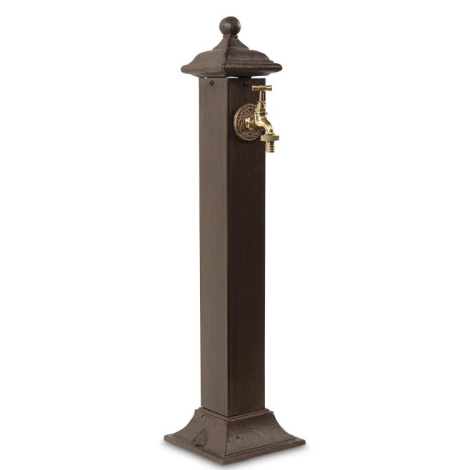 Fontaine de Jardin Métal Marron 17.5x17.5x71cm