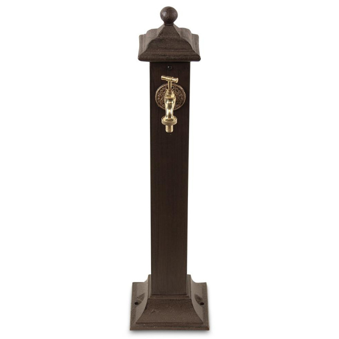 Fontaine de Jardin Métal Marron 17.5x17.5x71cm