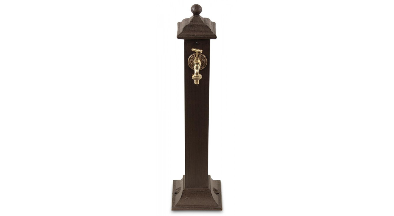 Gartenbrunnen Metall Braun 17.5x17.5x71cm