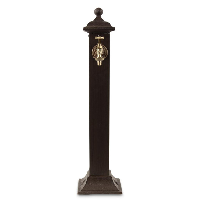 Gartenbrunnen Metall Braun 17.5x17.5x71cm