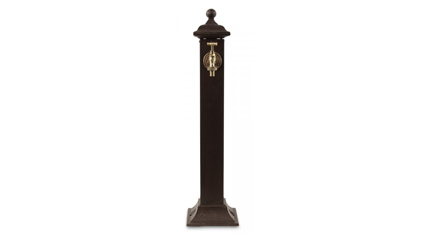 Gartenbrunnen Metall Braun 17.5x17.5x71cm