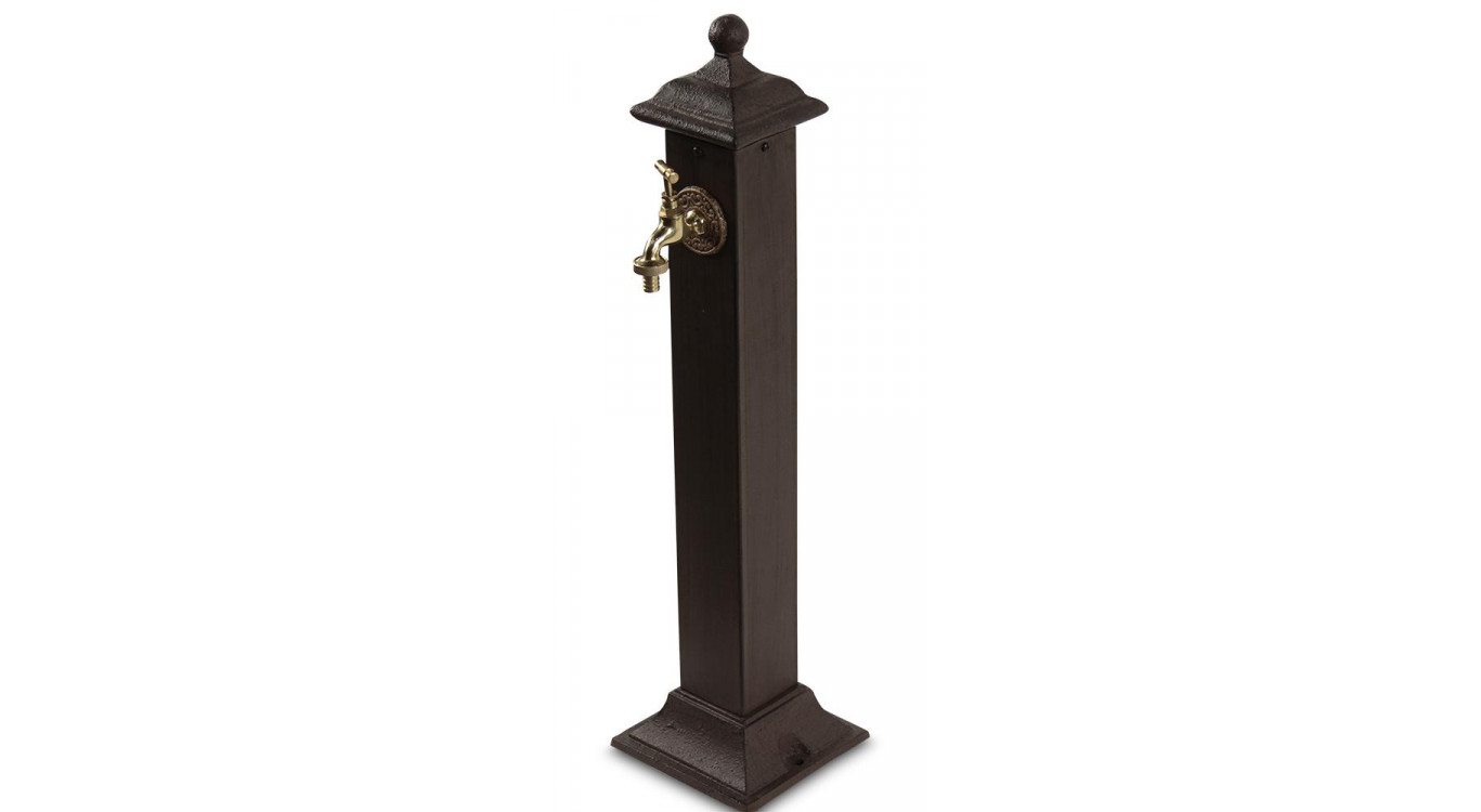 Gartenbrunnen Metall Braun 17.5x17.5x71cm