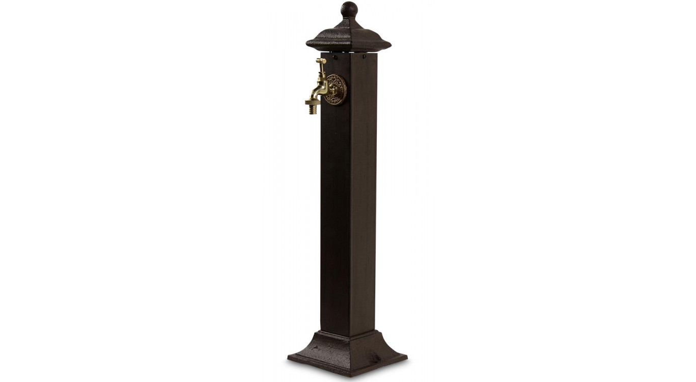 Gartenbrunnen Metall Braun 17.5x17.5x71cm