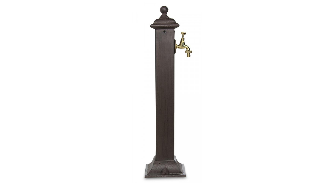 Gartenbrunnen Metall Braun 17.5x17.5x71cm