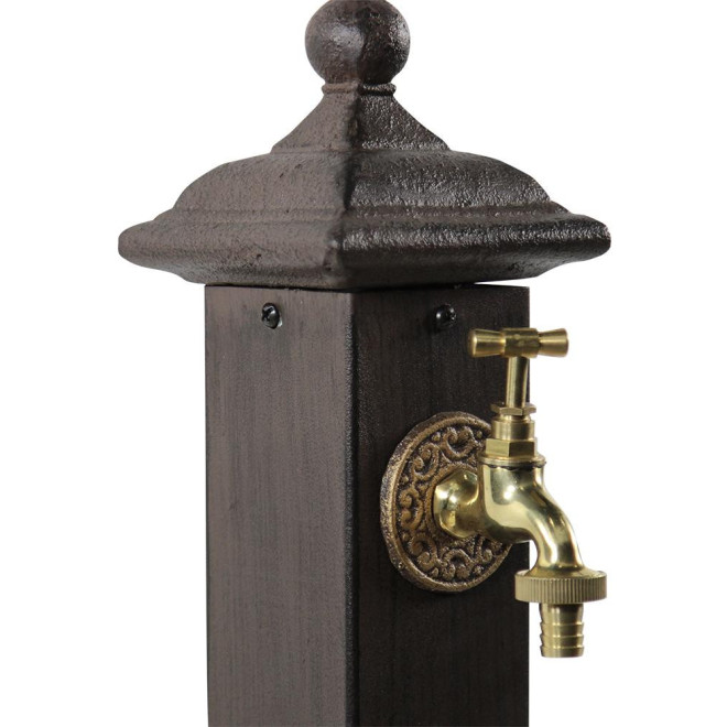 Fontaine de Jardin Métal Marron 17.5x17.5x71cm