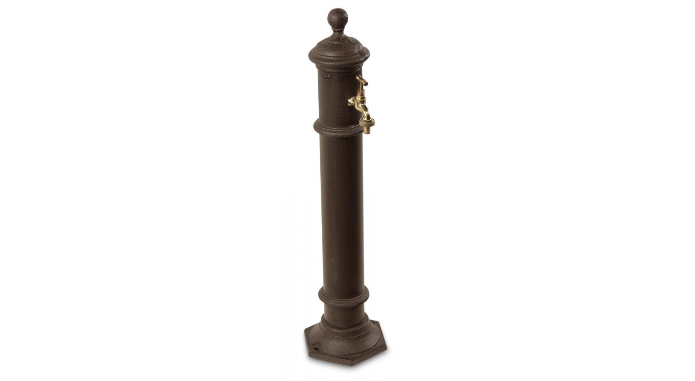 Gartenbrunnen Metall Braun 17x19x73cm
