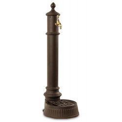 Gartenbrunnen Aluminium, Metall Braun 26x32x82cm