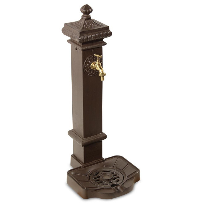 Fontaine de Jardin Aluminium, Métal Marron 29x33x76cm