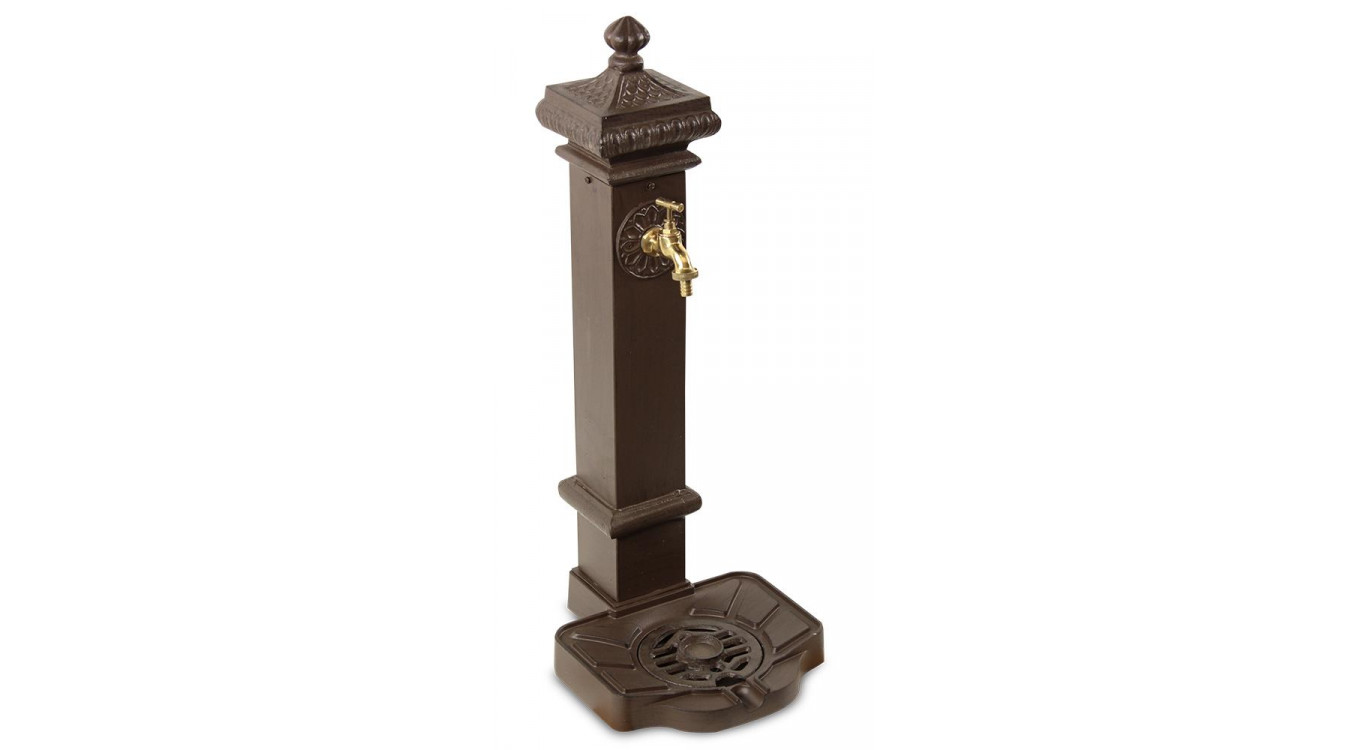 Fontaine de Jardin Aluminium, Métal Marron 29x33x76cm