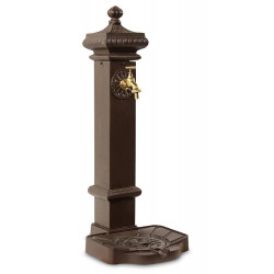 Gartenbrunnen Aluminium, Metall Braun 29x33x76cm