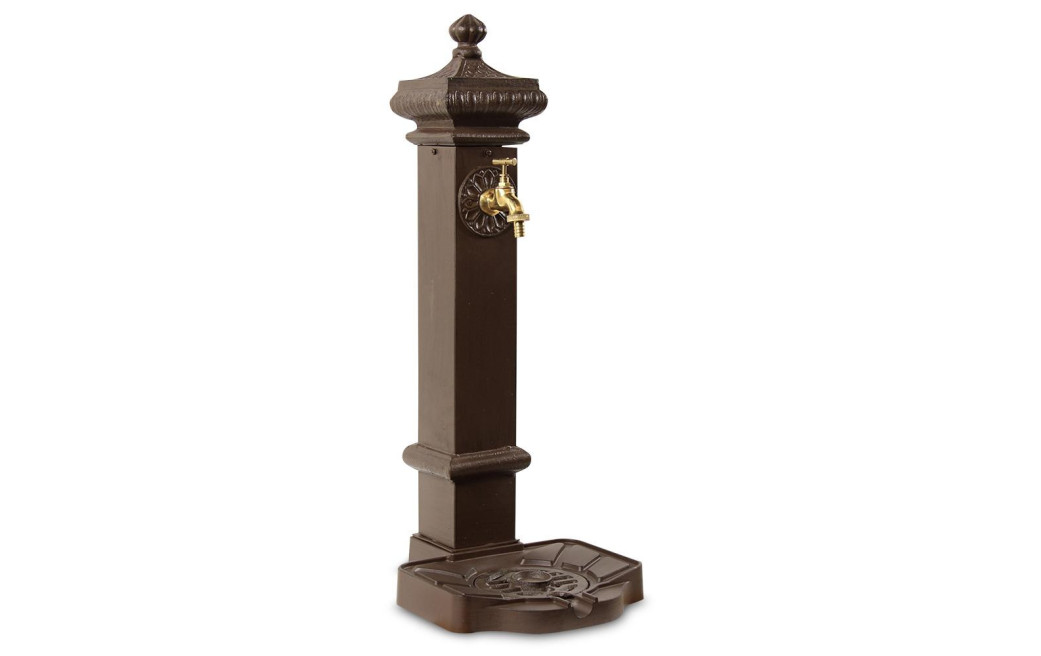 Fontaine de Jardin Aluminium, Métal Marron 29x33x76cm
