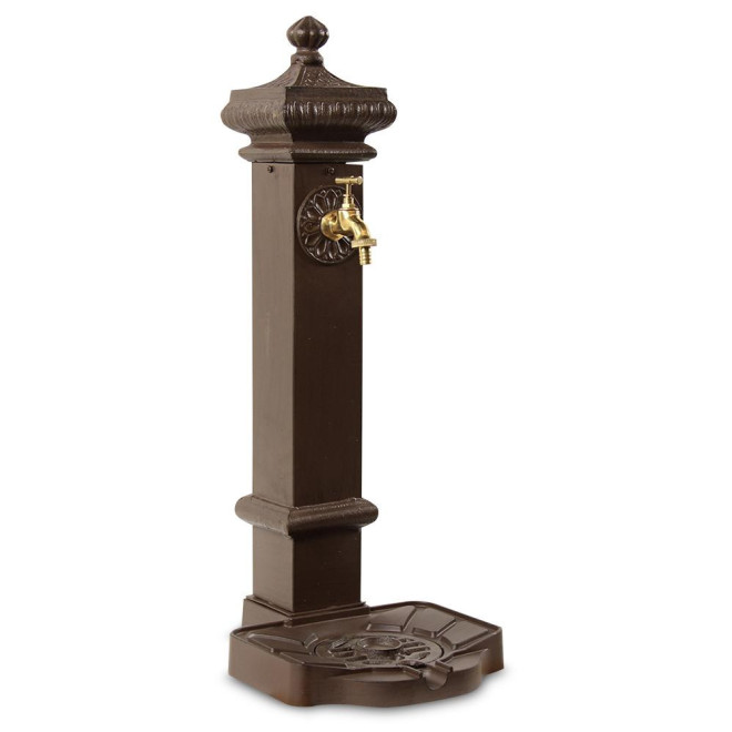 Gartenbrunnen Aluminium, Metall Braun 29x33x76cm