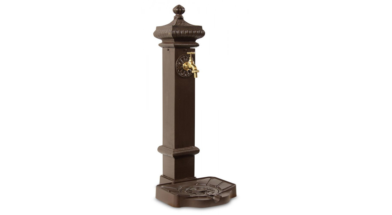 Fontaine de Jardin Aluminium, Métal Marron 29x33x76cm