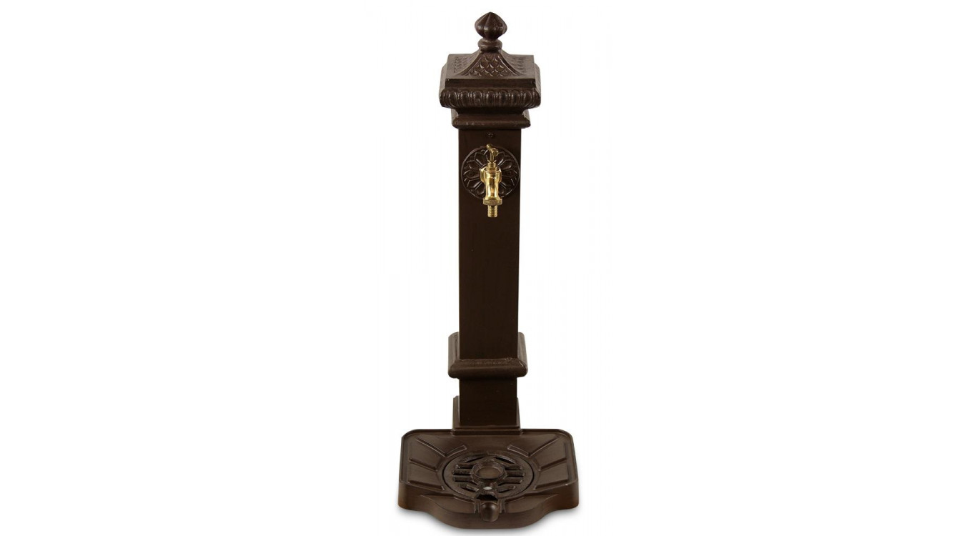 Fontaine de Jardin Aluminium, Métal Marron 29x33x76cm