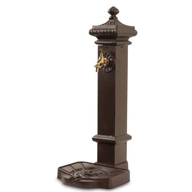 Fontaine de Jardin Aluminium, Métal Marron 29x33x76cm