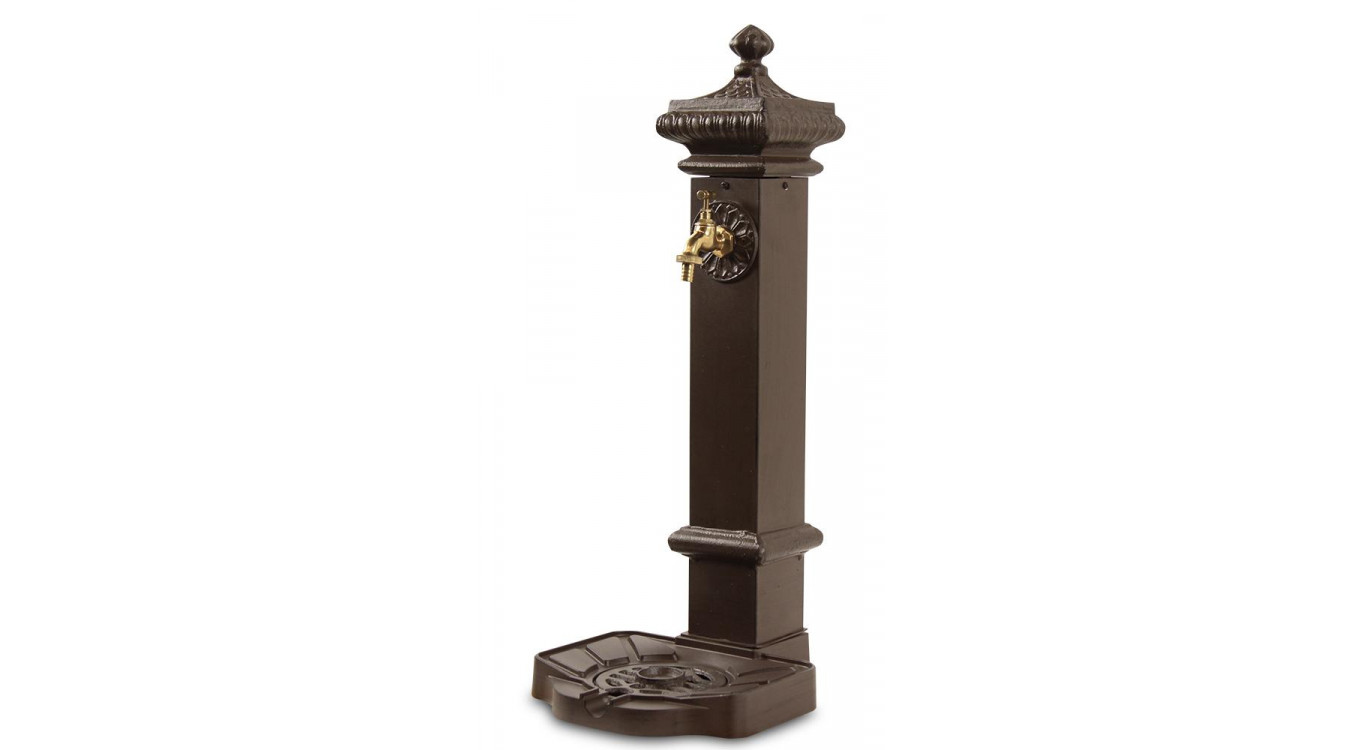 Fontaine de Jardin Aluminium, Métal Marron 29x33x76cm