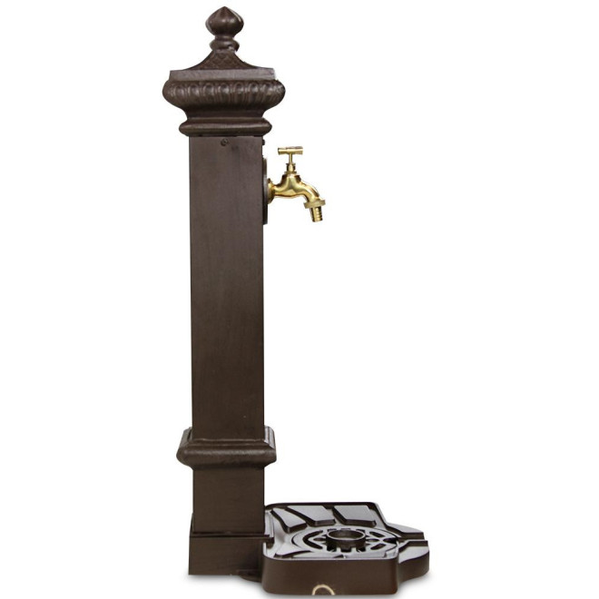 Fontaine de Jardin Aluminium, Métal Marron 29x33x76cm