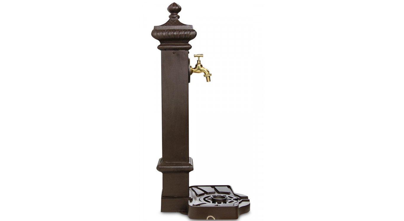Fontaine de Jardin Aluminium, Métal Marron 29x33x76cm