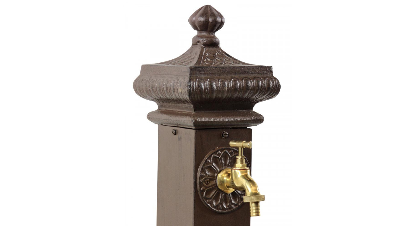 Fontaine de Jardin Aluminium, Métal Marron 29x33x76cm