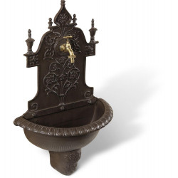 Gartenbrunnen Aluminium Braun 44x22.5x77.5cm