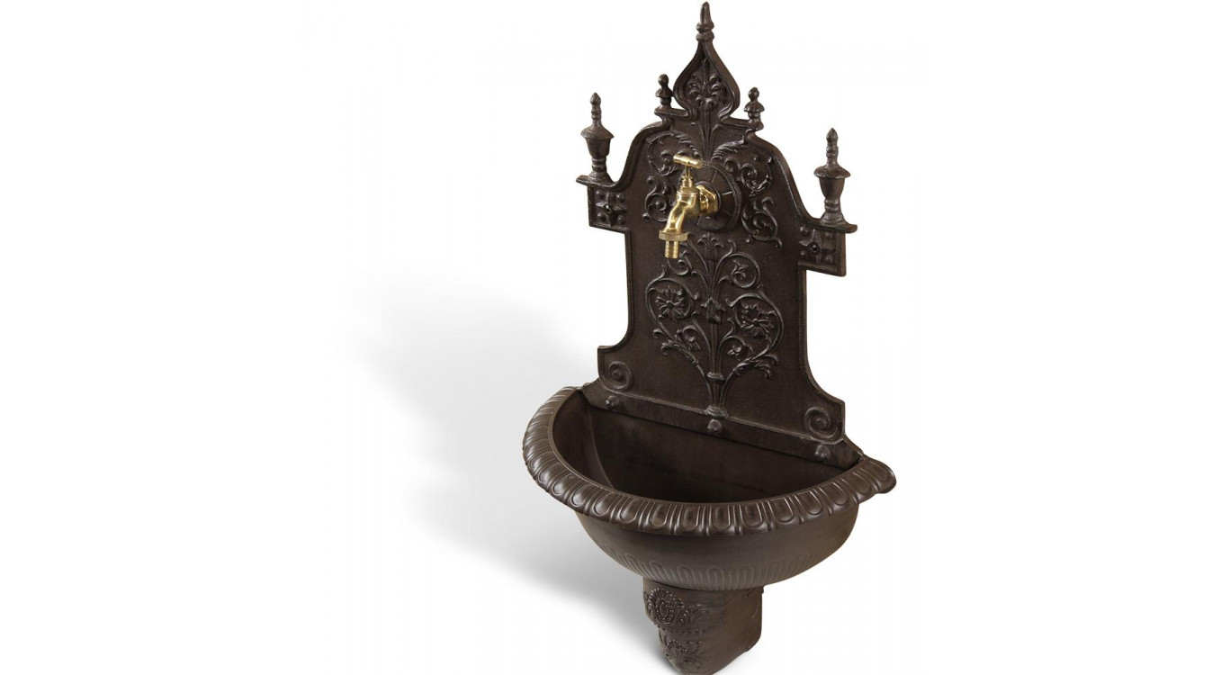 Fontaine de Jardin Aluminium Marron 44x22.5x77.5cm