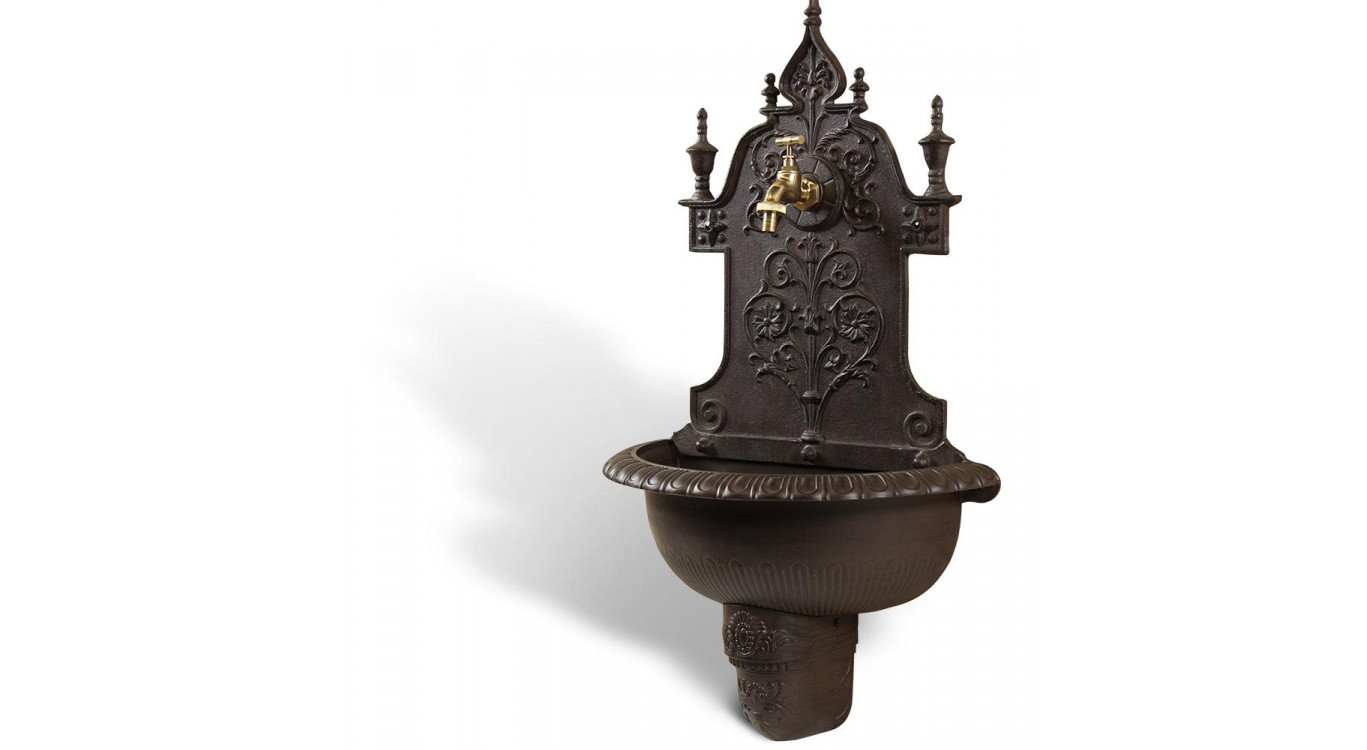 Fontaine de Jardin Aluminium Marron 44x22.5x77.5cm