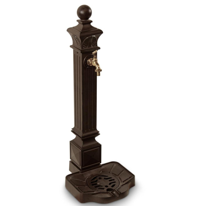 Gartenbrunnen Aluminium Braun 29x33x81cm