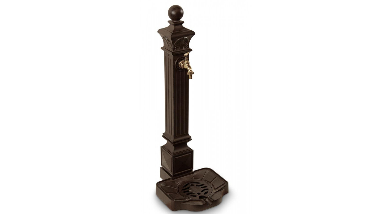Gartenbrunnen Aluminium Braun 29x33x81cm