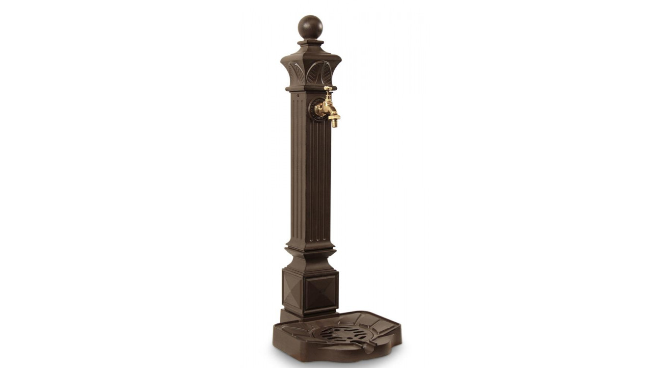 Gartenbrunnen Aluminium Braun 29x33x81cm