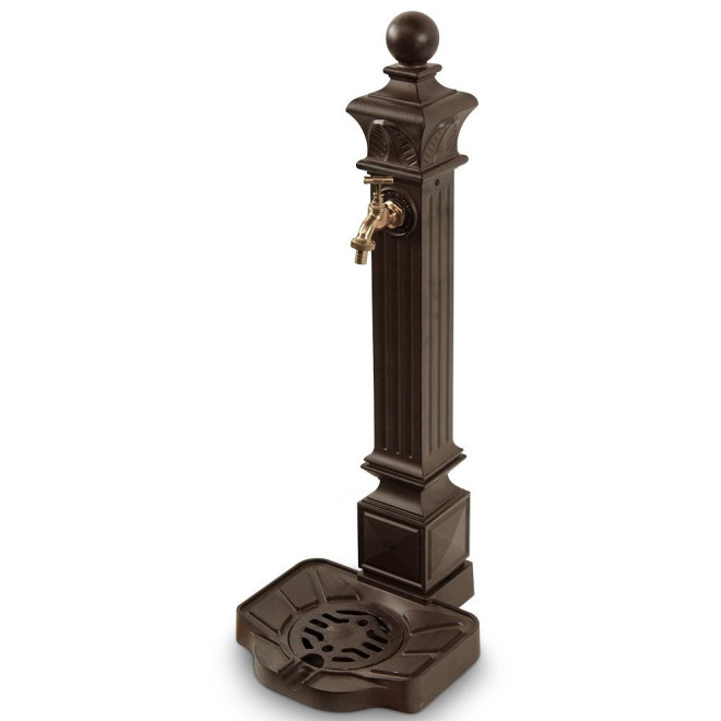 Gartenbrunnen Aluminium Braun 29x33x81cm