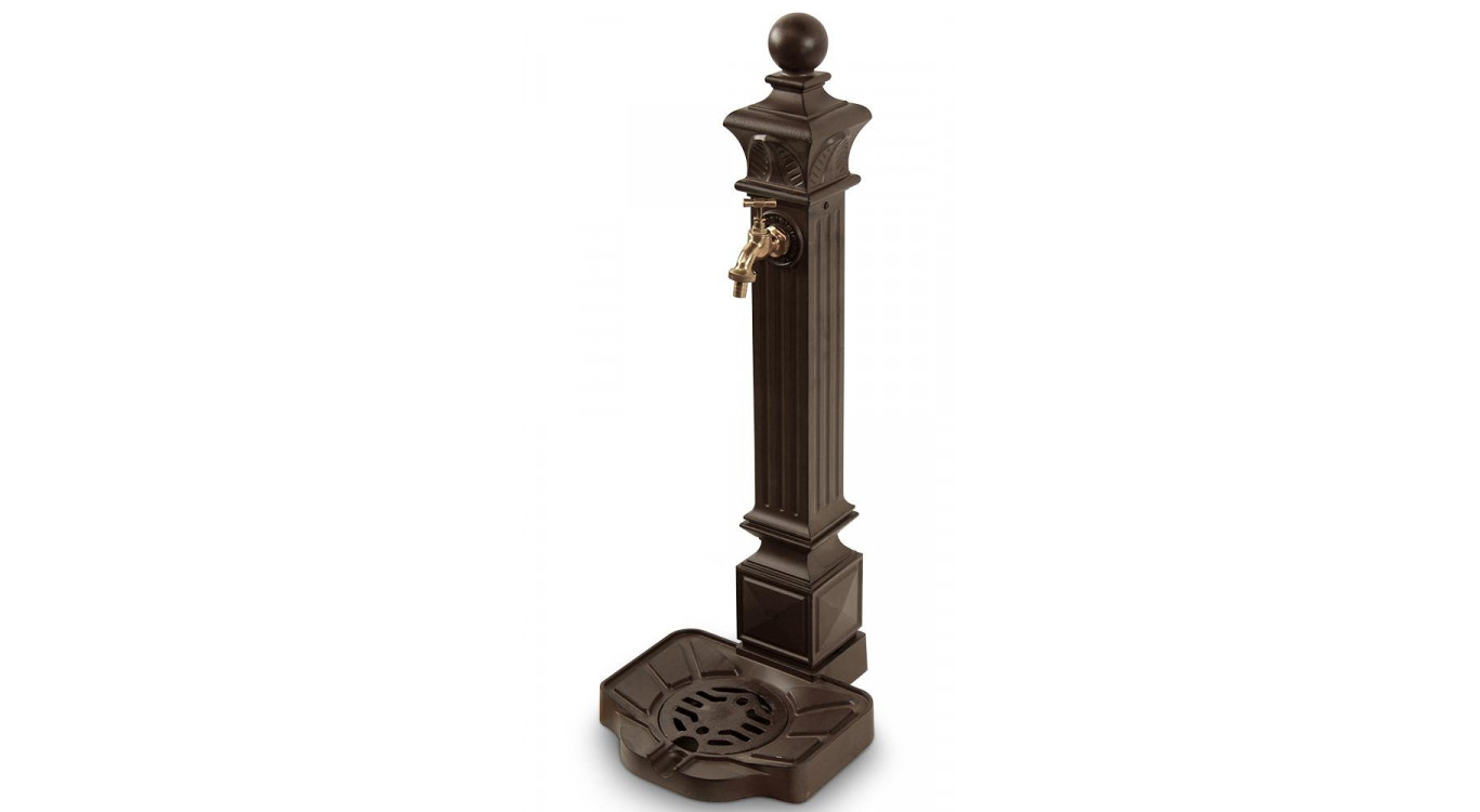 Gartenbrunnen Aluminium Braun 29x33x81cm