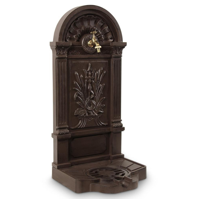 Gartenbrunnen Aluminium Braun 39x33x83cm