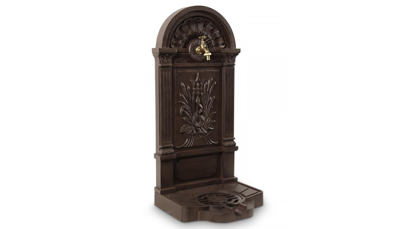 Gartenbrunnen Aluminium Braun 39x33x83cm