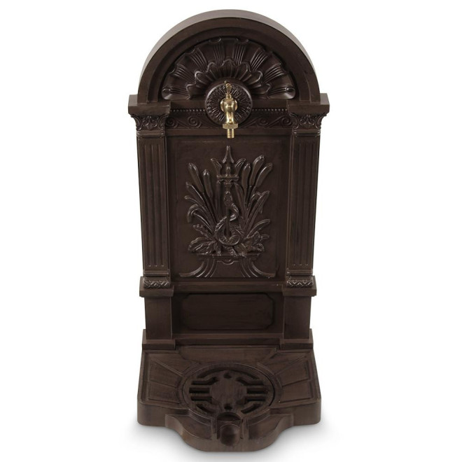 Gartenbrunnen Aluminium Braun 39x33x83cm