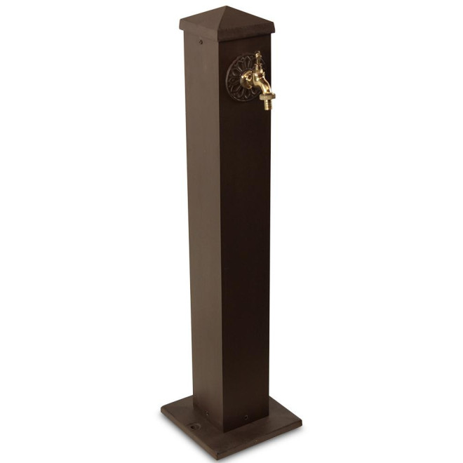 Gartenbrunnen Aluminium Braun 22.5x22.5x91cm