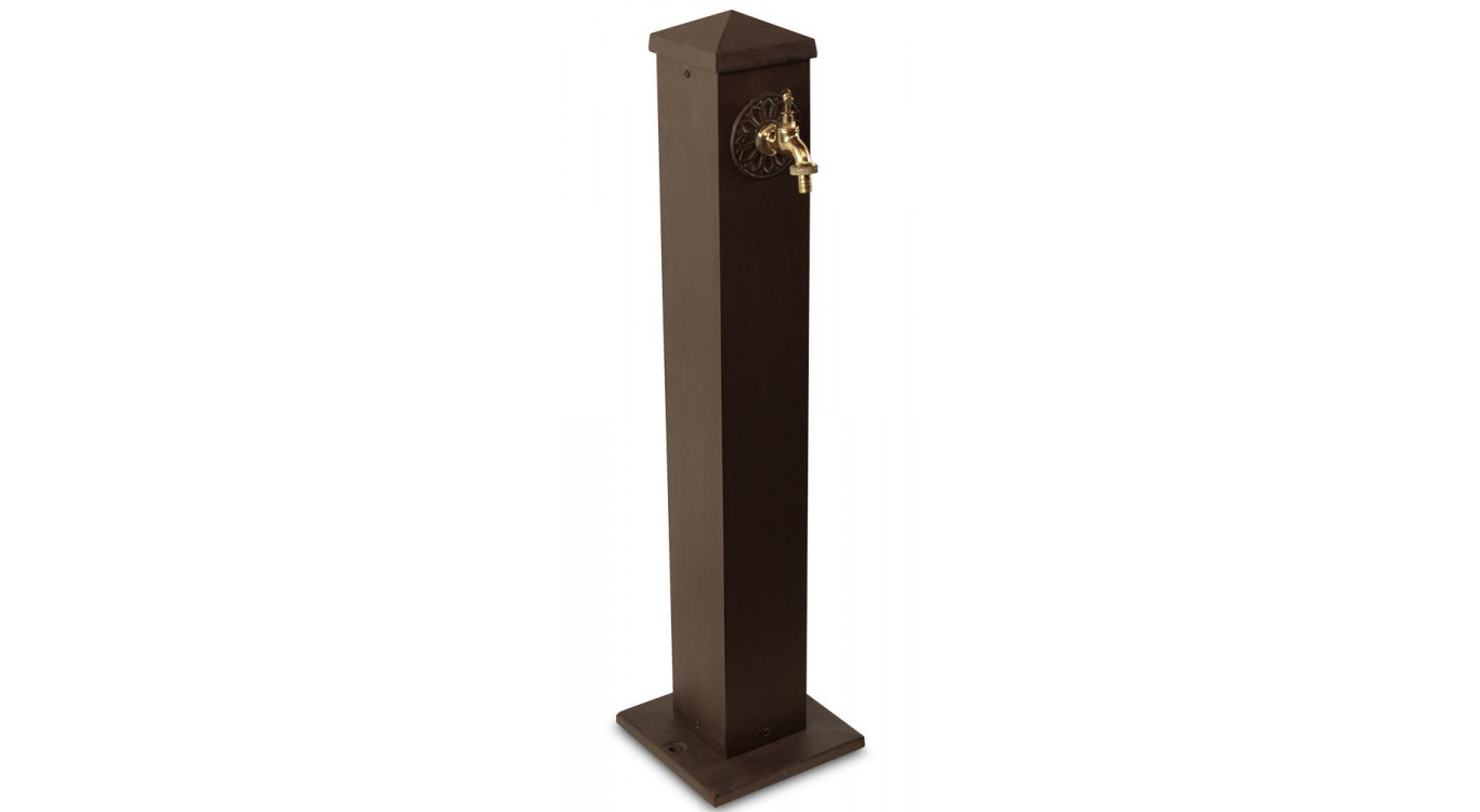 Gartenbrunnen Aluminium Braun 22.5x22.5x91cm