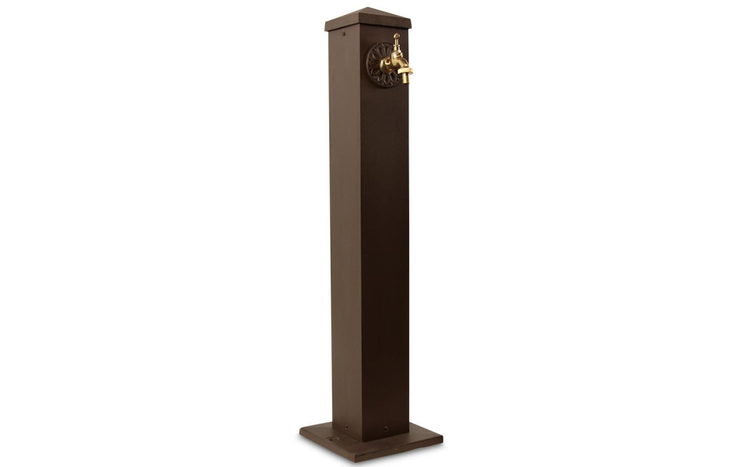 Fontaine de Jardin Aluminium Marron 22.5x22.5x91cm