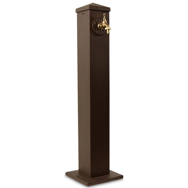 Gartenbrunnen Aluminium Braun 22.5x22.5x91cm