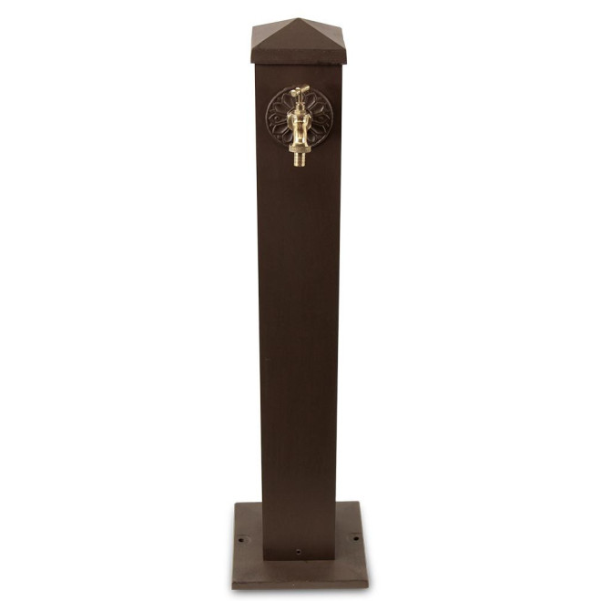 Gartenbrunnen Aluminium Braun 22.5x22.5x91cm