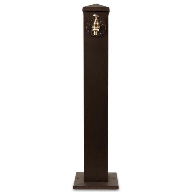 Gartenbrunnen Aluminium Braun 22.5x22.5x91cm