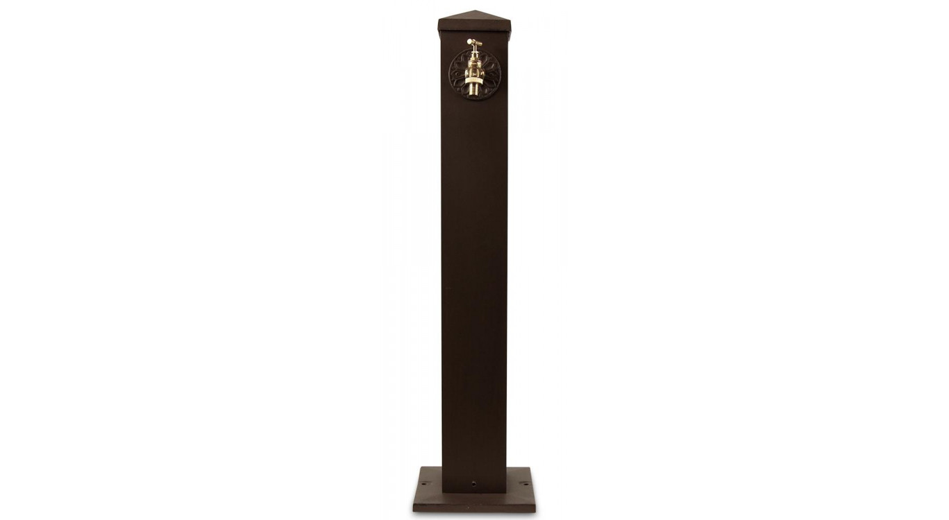 Gartenbrunnen Aluminium Braun 22.5x22.5x91cm
