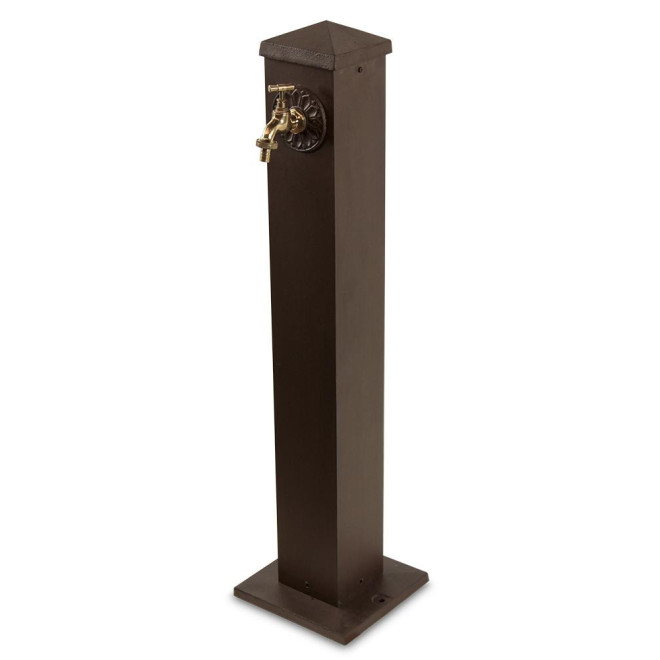 Gartenbrunnen Aluminium Braun 22.5x22.5x91cm