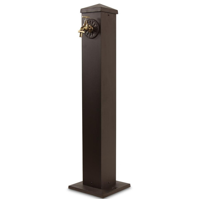Gartenbrunnen Aluminium Braun 22.5x22.5x91cm
